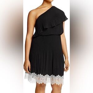 Michael Kors Pleated Lace and Chiffon Dress Size 12